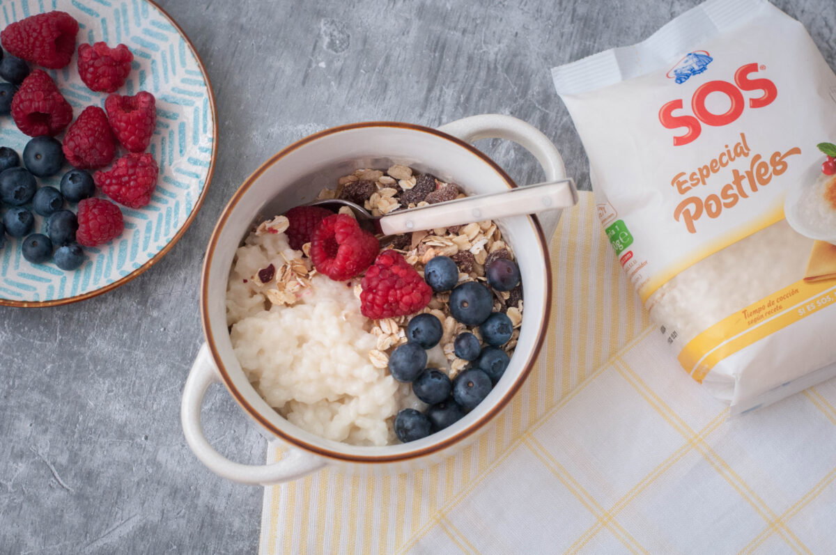 arroz con leche de avena muesli y frutos rojos paso 7