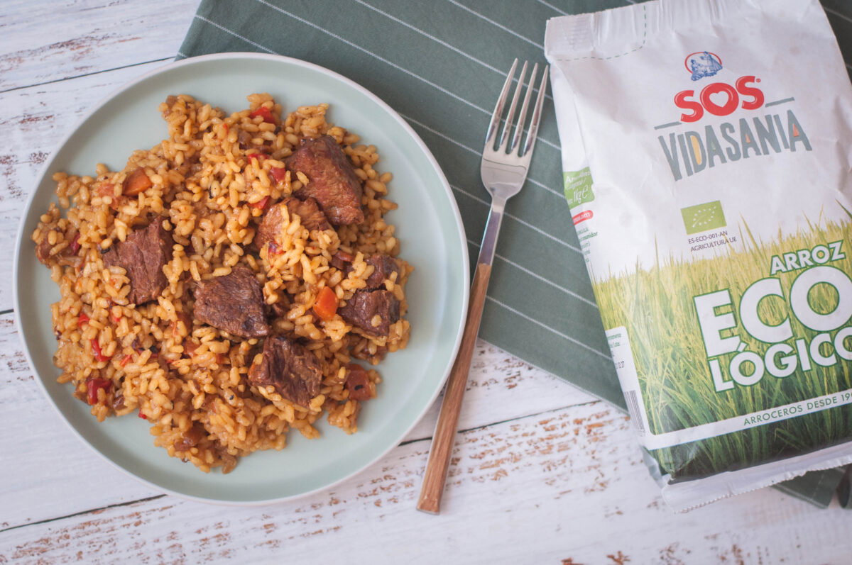 arroz con ternera y verduras paso 1