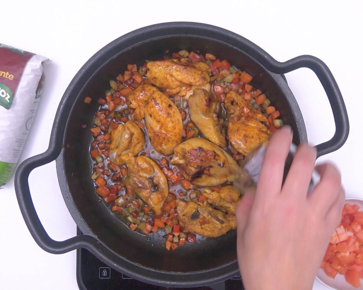 arroz mexicano con pollo paso 12