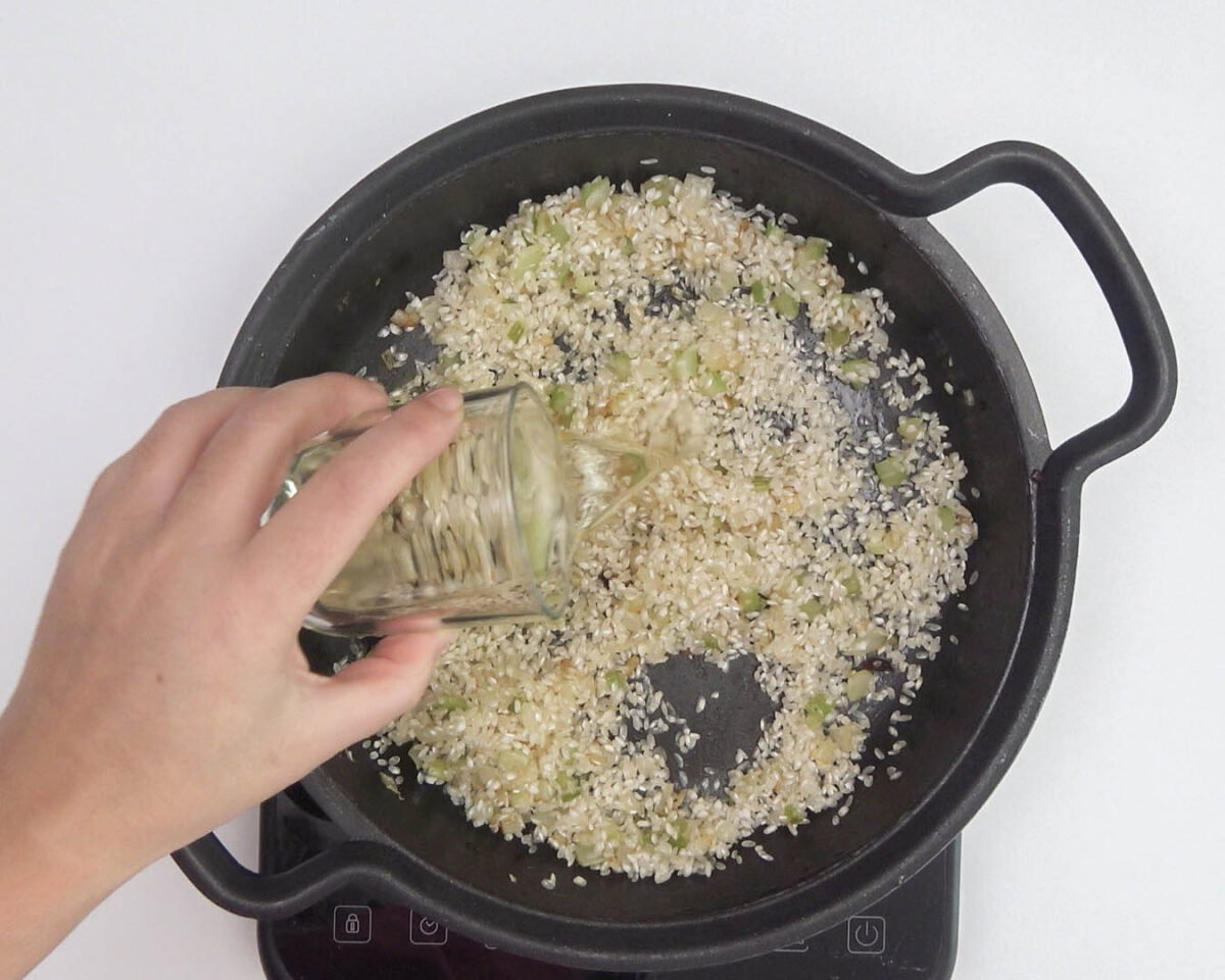 arroz vegano con setas paso 13