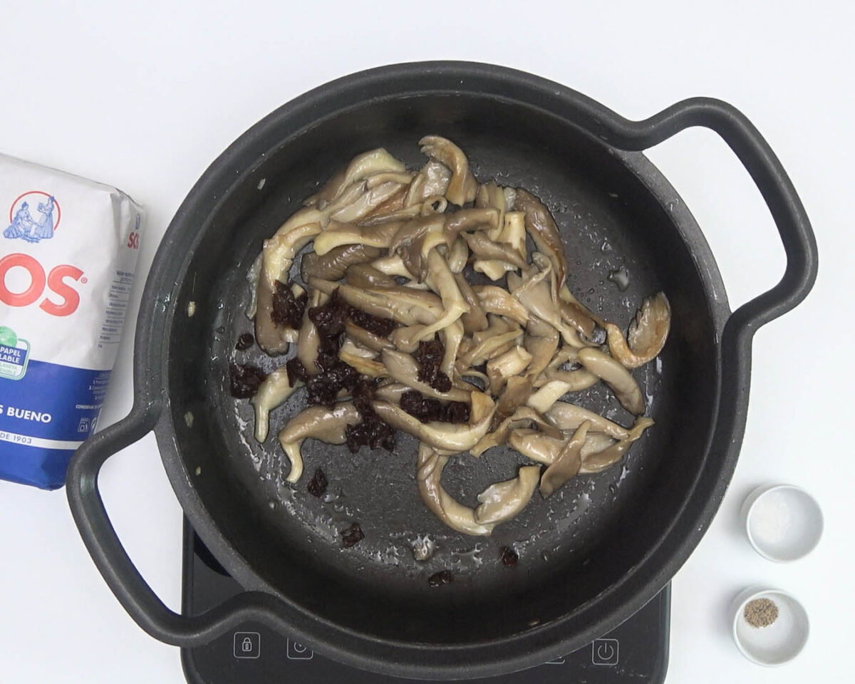 arroz vegano con setas paso 7