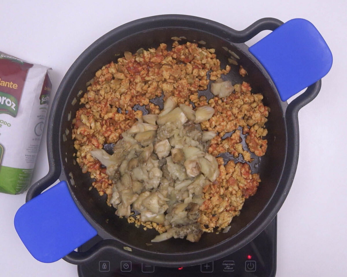 berenjenas rellenas de arroz y pollo al curry paso 13