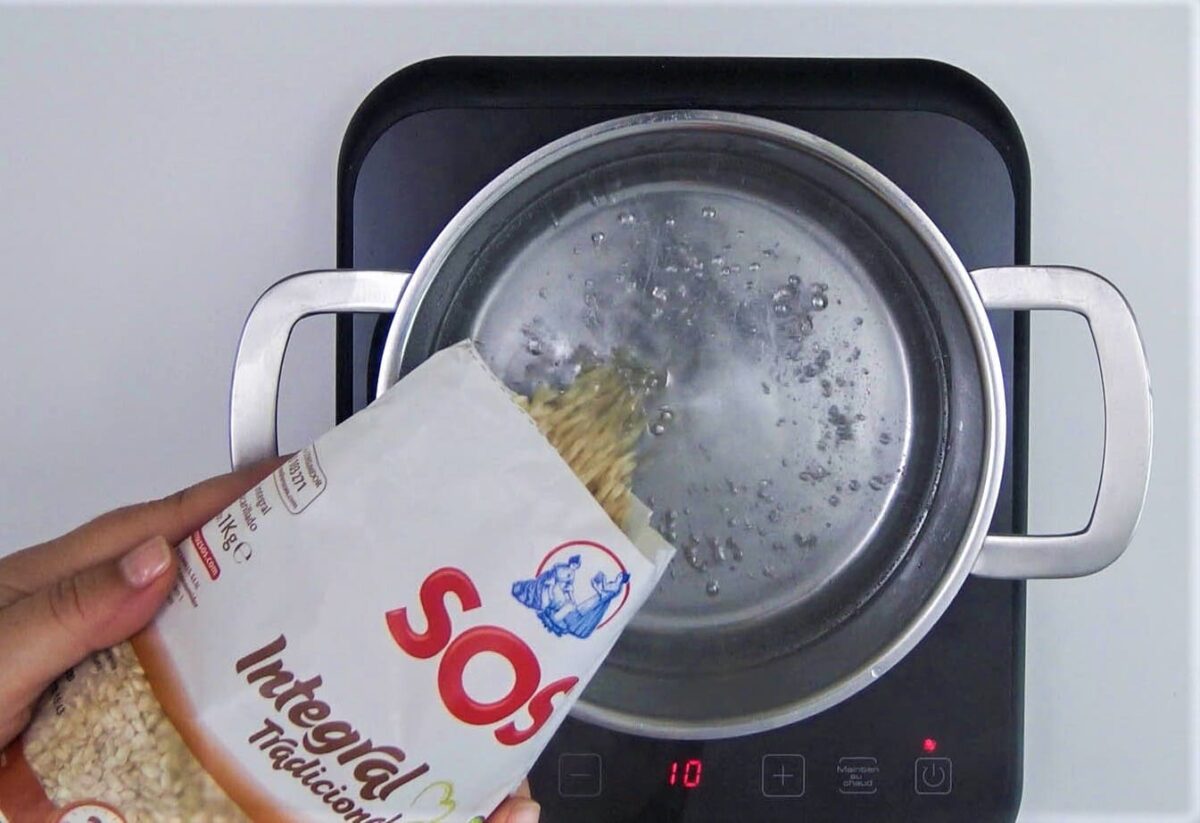 cómo hacer arroz integral paso 4