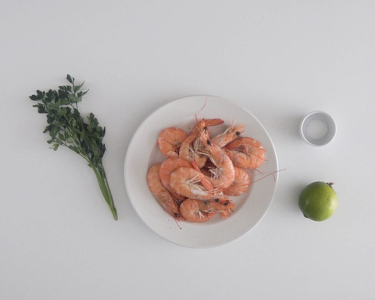 ensalada de quinoa y gambas paso 1