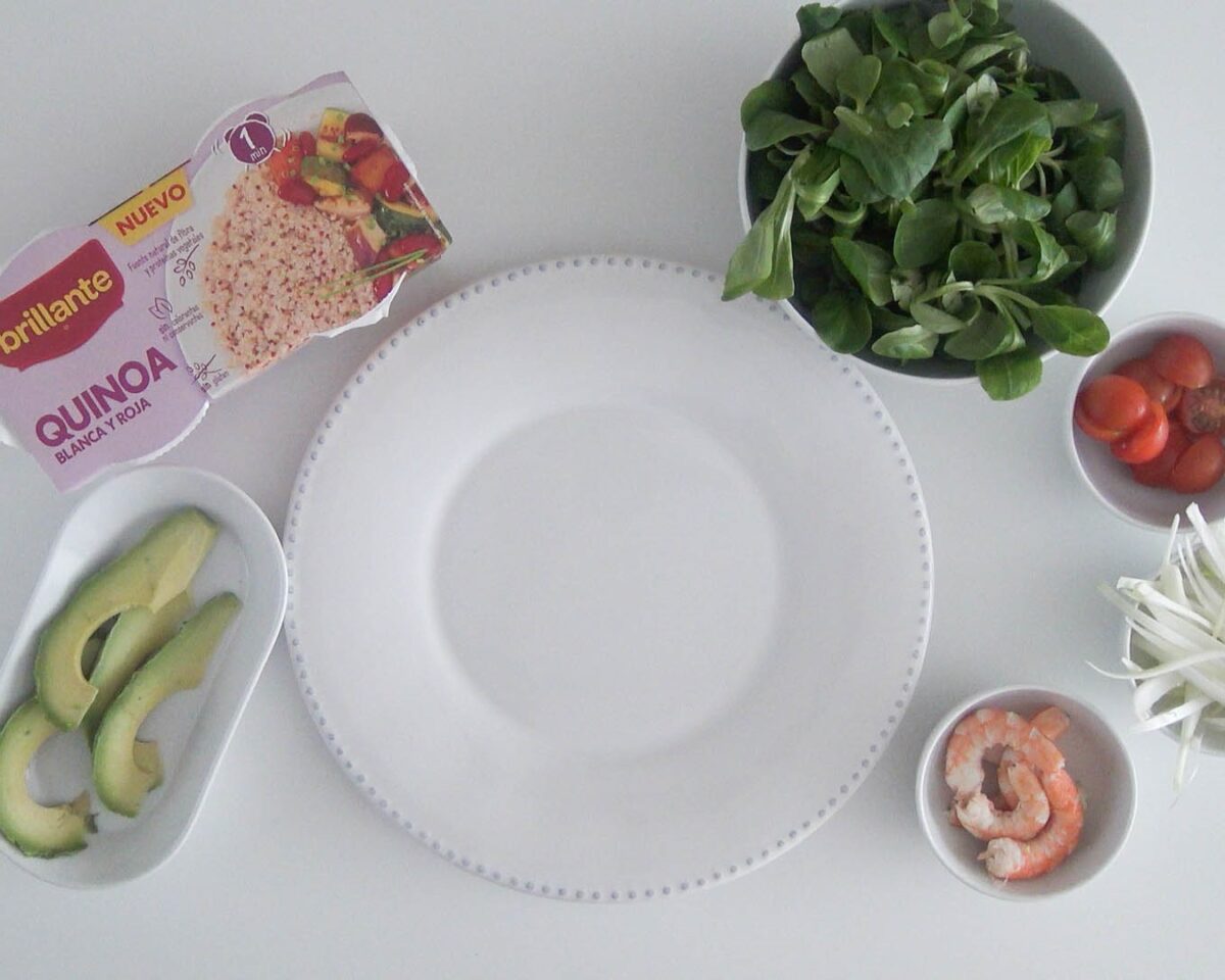 ensalada de quinoa y gambas paso 15