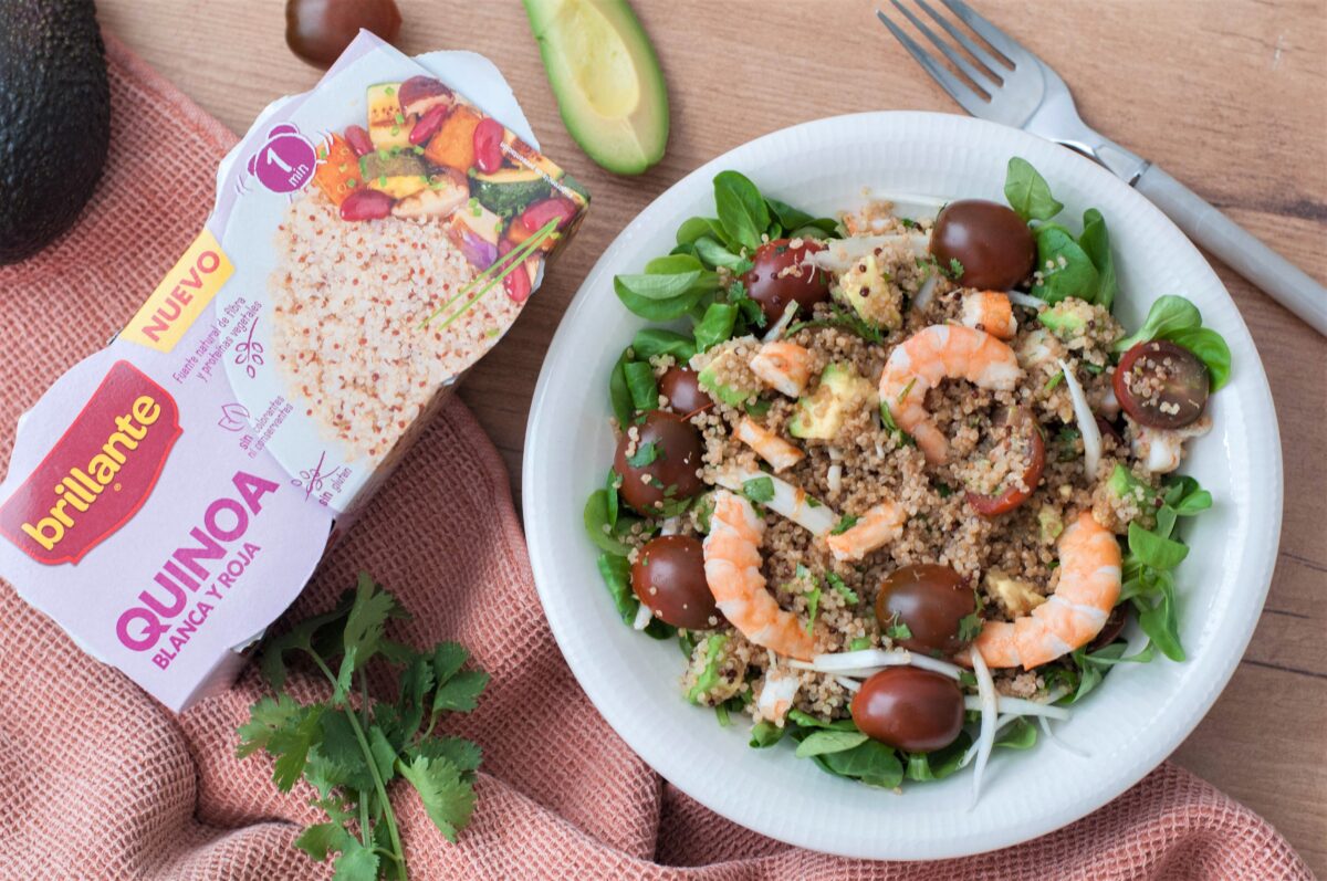 ensalada de quinoa y gambas paso 19