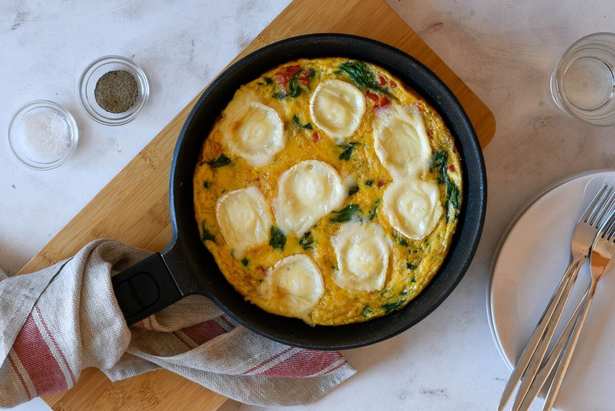frittata de verdura y queso de cabra paso 11