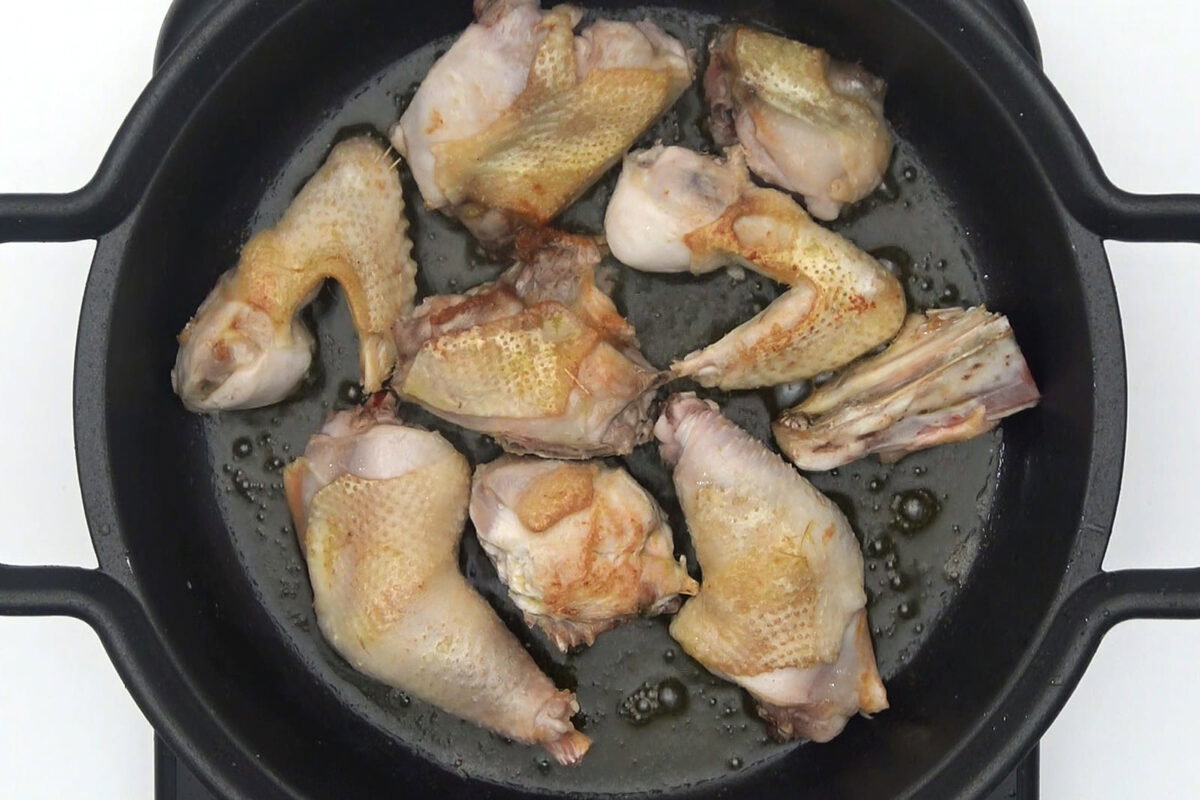 gallina en pepitoria paso 8