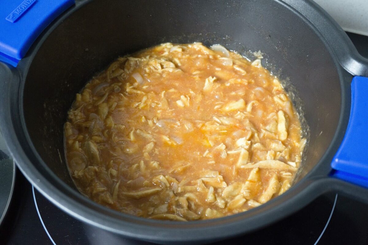 tacos mexicanos de tinga de pollo paso 22