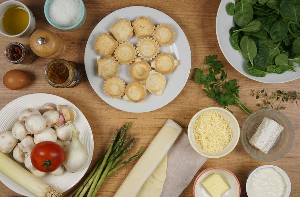Tartaletas saladas vegetarianas para triunfar en Navidad