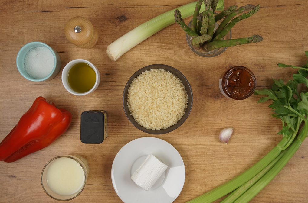 Arroz cremoso con tomate seco