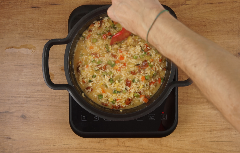 Arroz cremoso con tomate seco