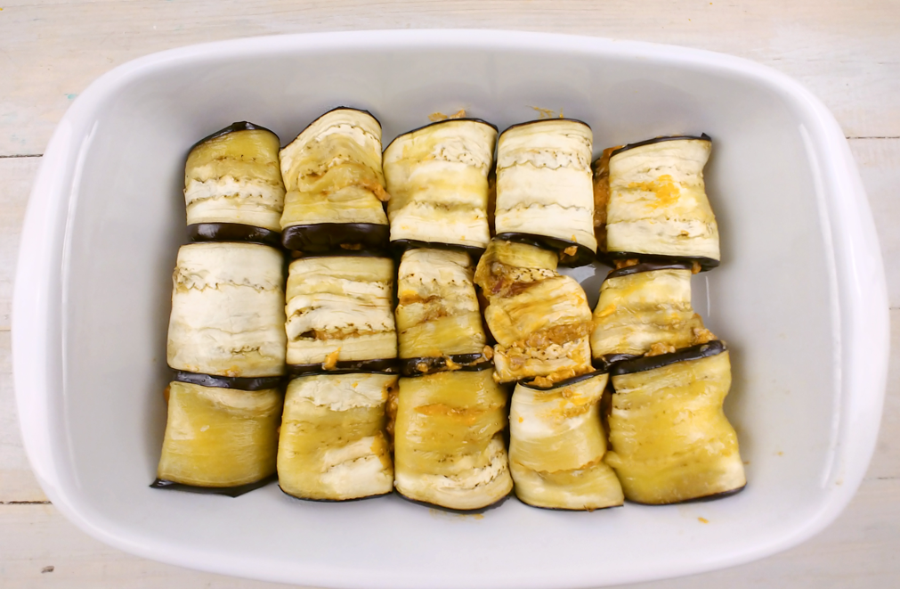 Canelones de berenjena rellenos de carne