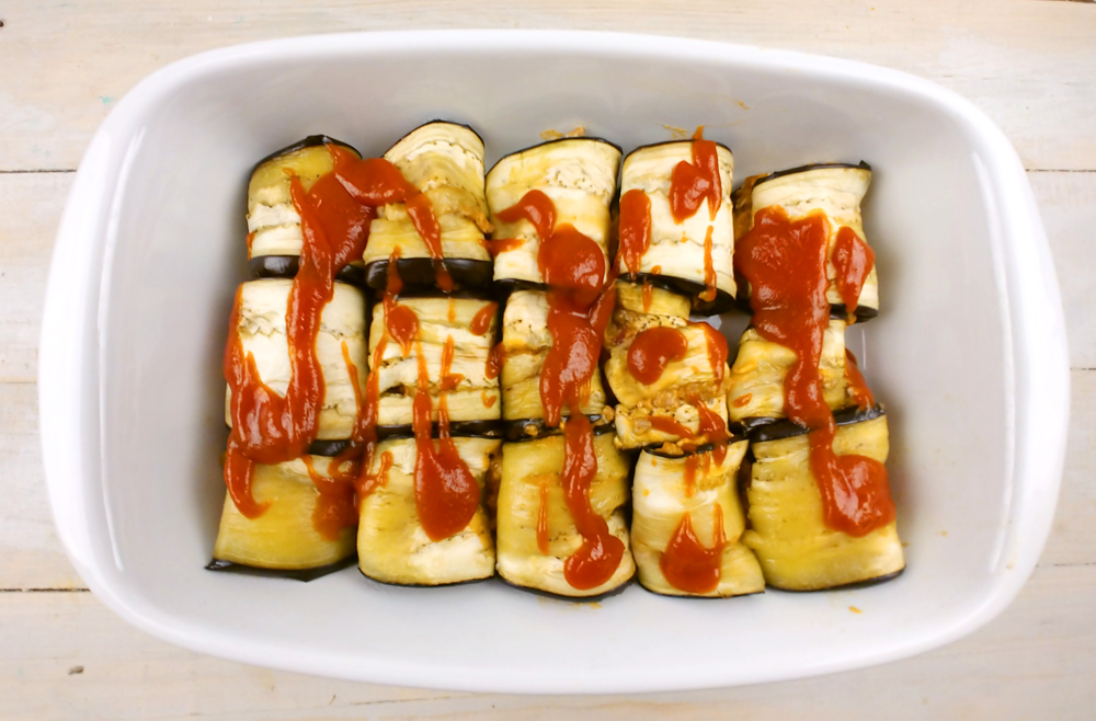 Canelones de berenjena rellenos de carne
