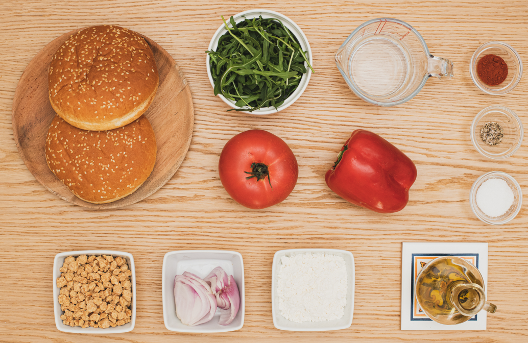 Hamburguesas con soja texturizada