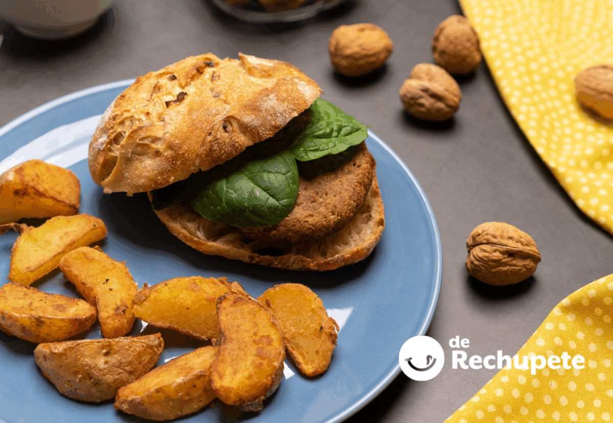Hamburguesas vegetarianas de lentejas y nueces