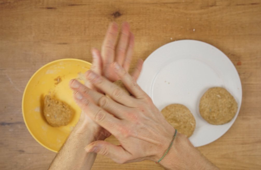 Hamburguesas vegetarianas de lentejas y nueces