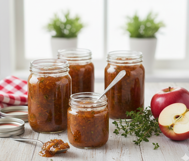 Mermelada de tomillo y manzana