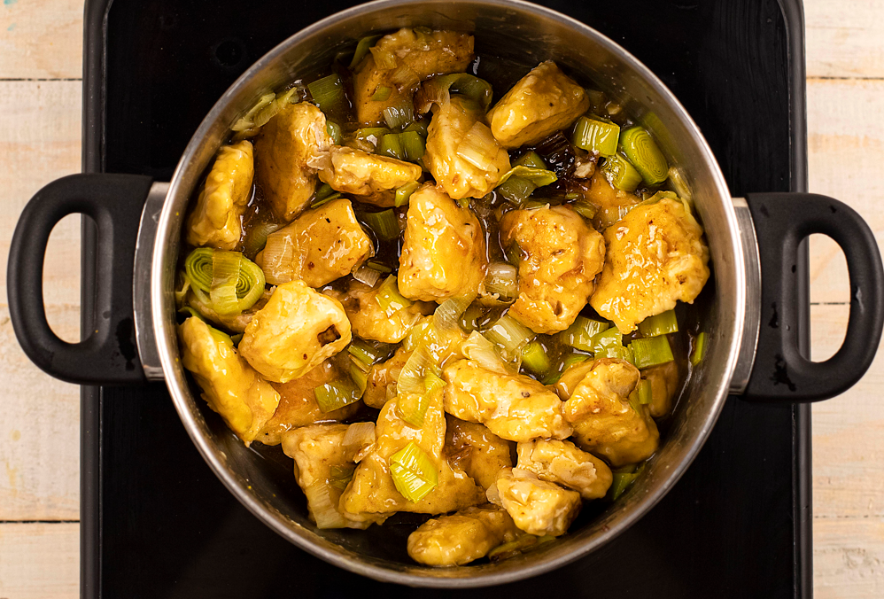 Pollo a la naranja al estilo chino