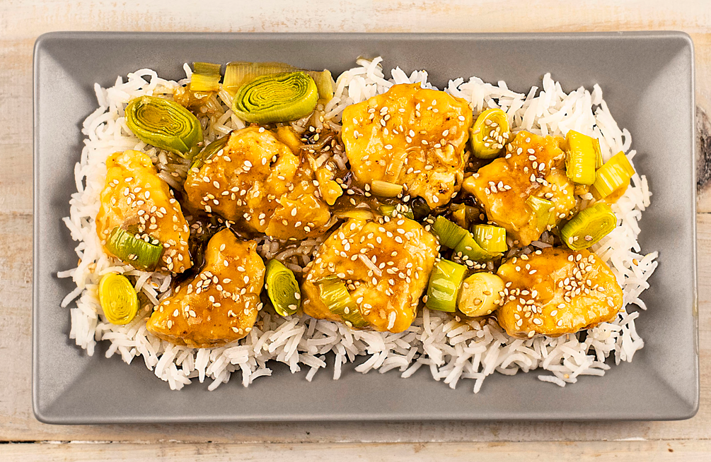Pollo a la naranja al estilo chino