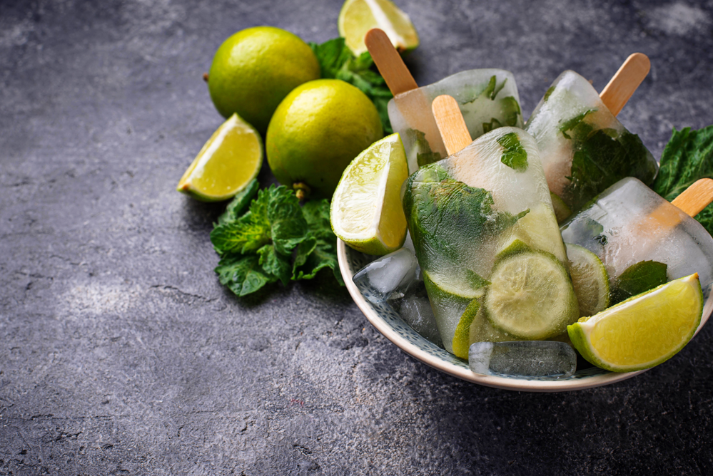 Polos de mojito caseros