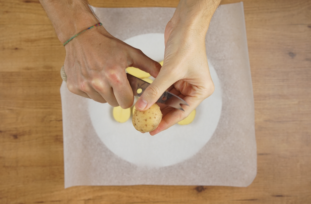 Salmón a la plancha con patatas al microondas