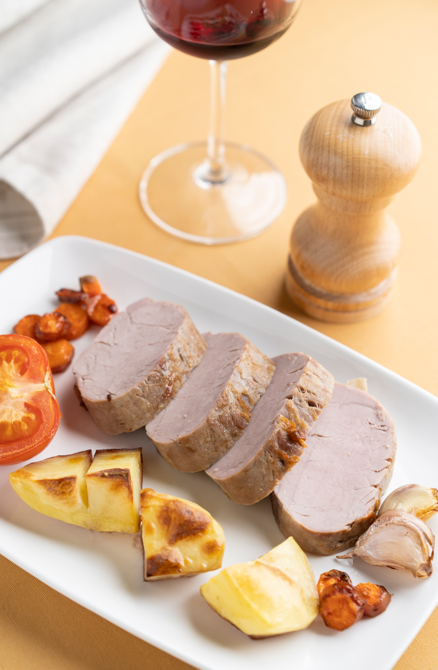 Solomillo de cerdo al horno con patatas