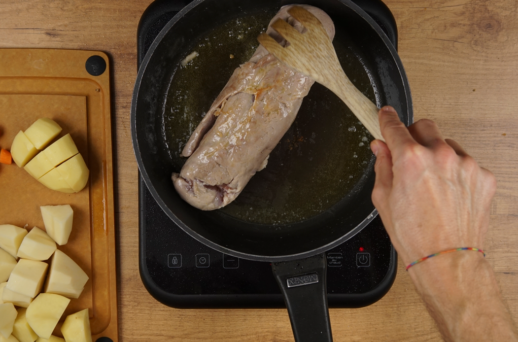 Solomillo de cerdo al horno con patatas