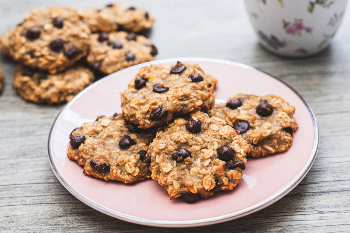 Galletas de avena, plátano y chocolate 11