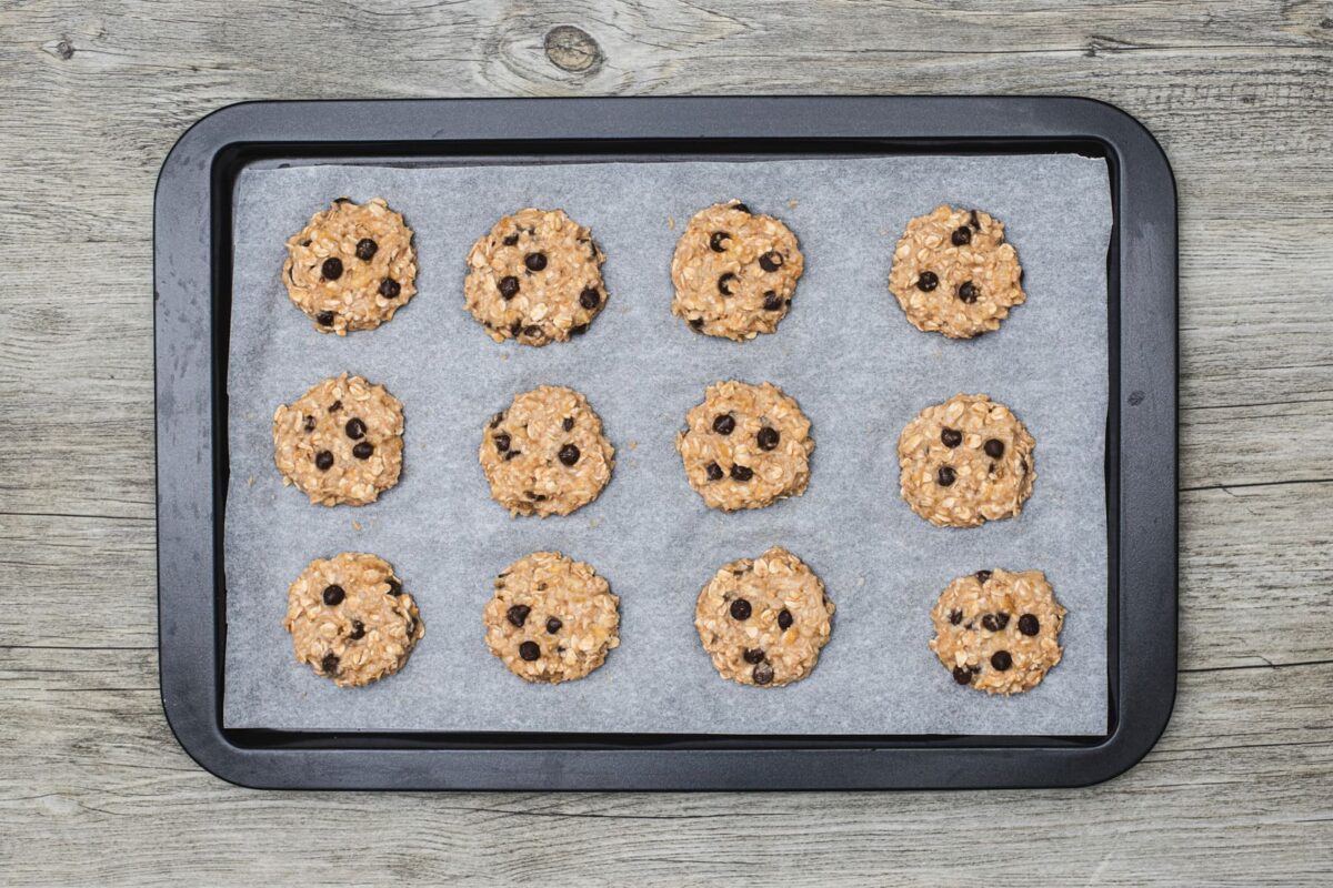 Galletas de avena, plátano y chocolate 7