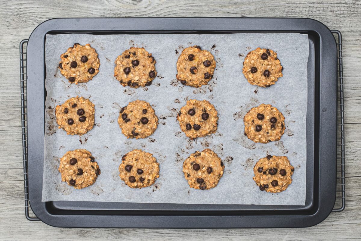 Galletas de avena, plátano y chocolate 8