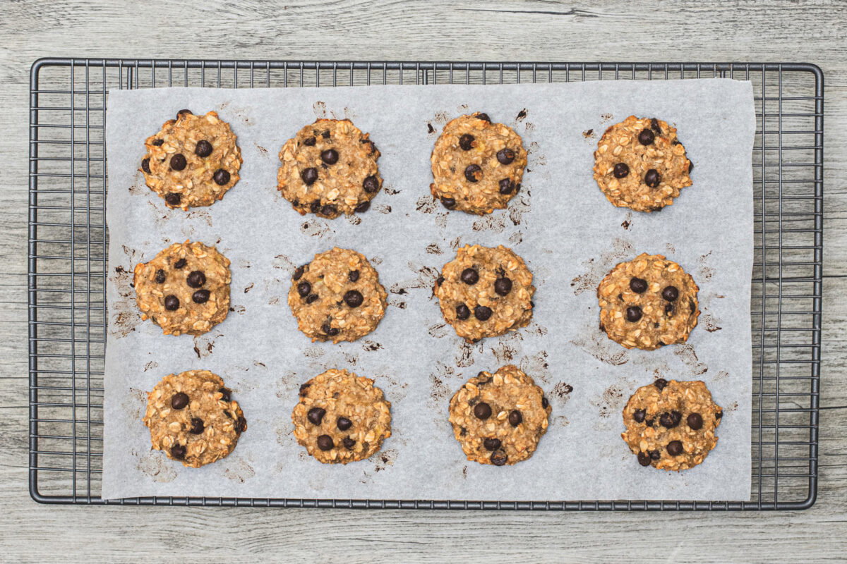 Galletas de avena, plátano y chocolate 9