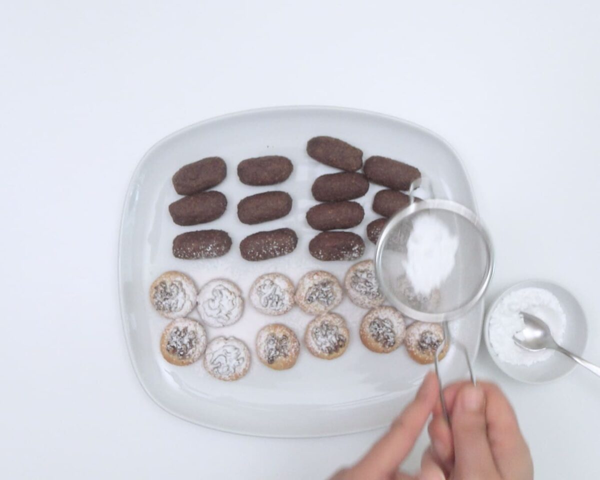 Panellets de chocolate, vainilla y coco 39