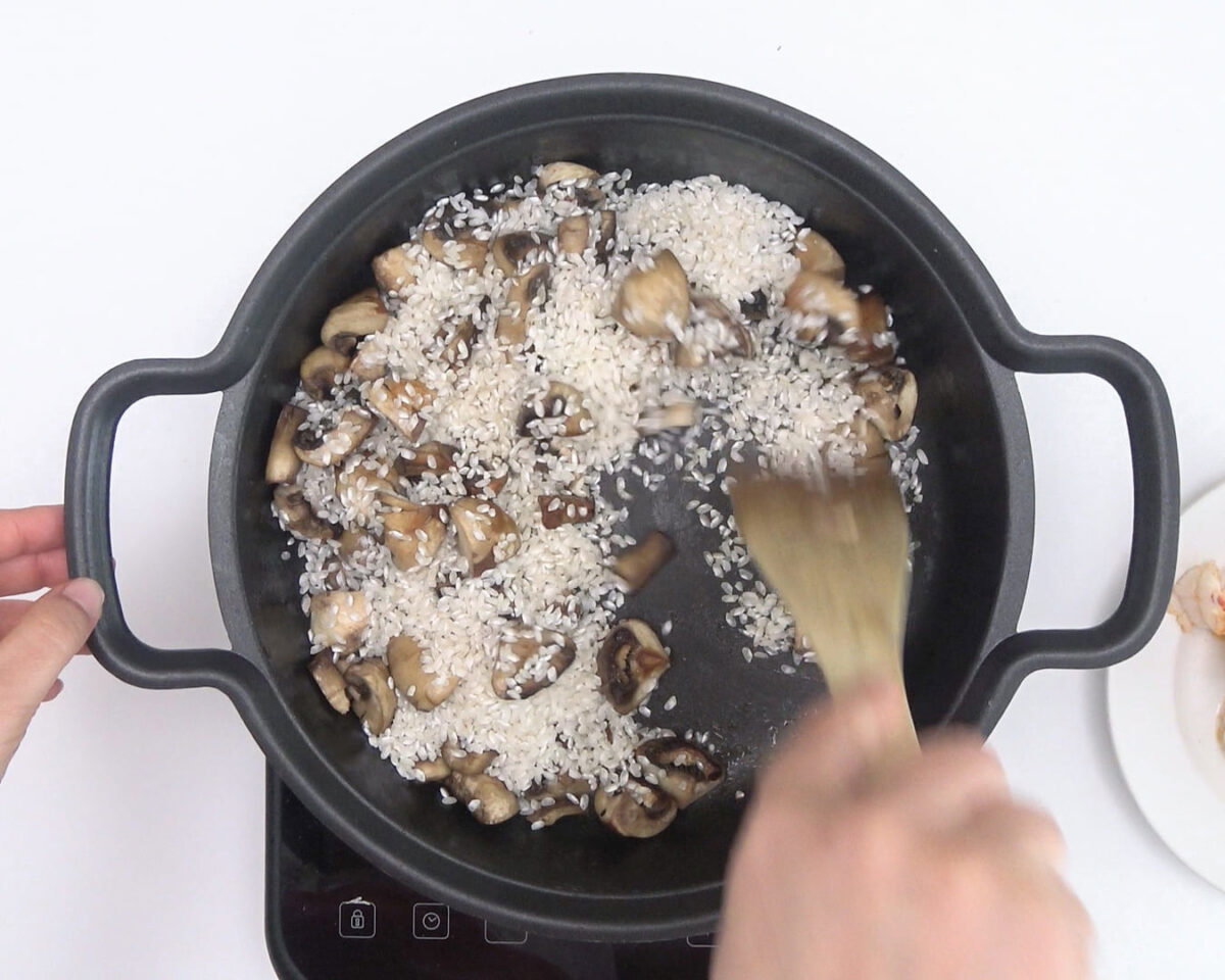 Risotto de champiñones Portobello y langostinos (15)