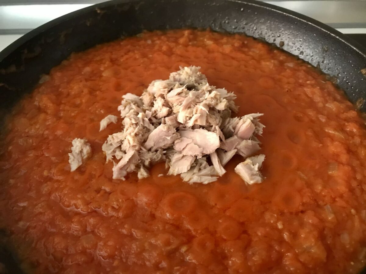 macarrones con atún y tomate 7