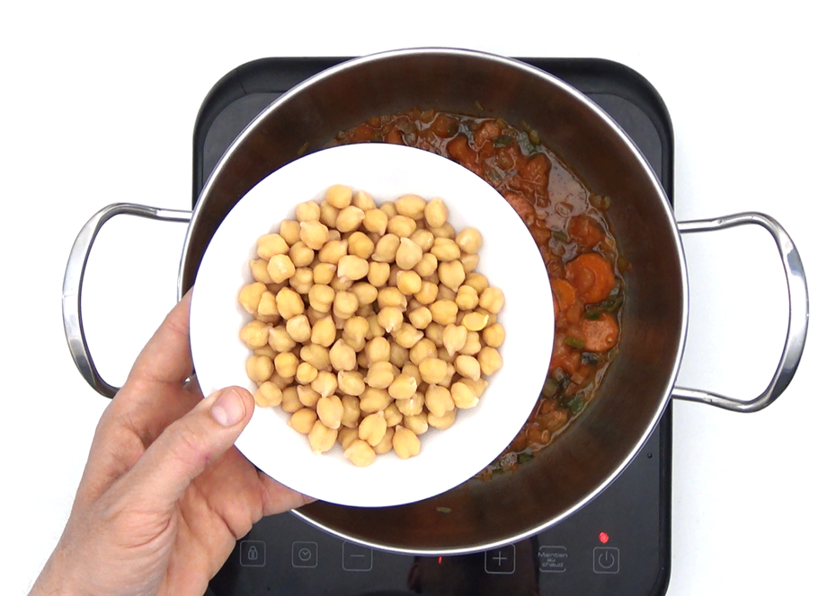 Potaje de garbanzos con arroz