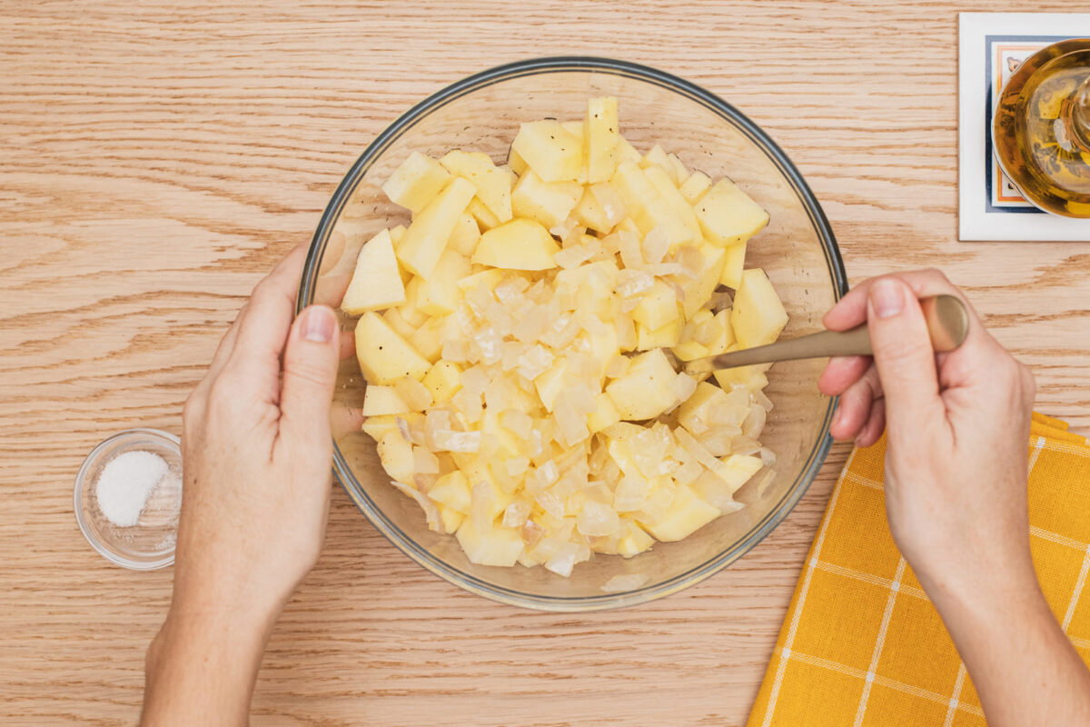tortilla de patatas al microondas 6