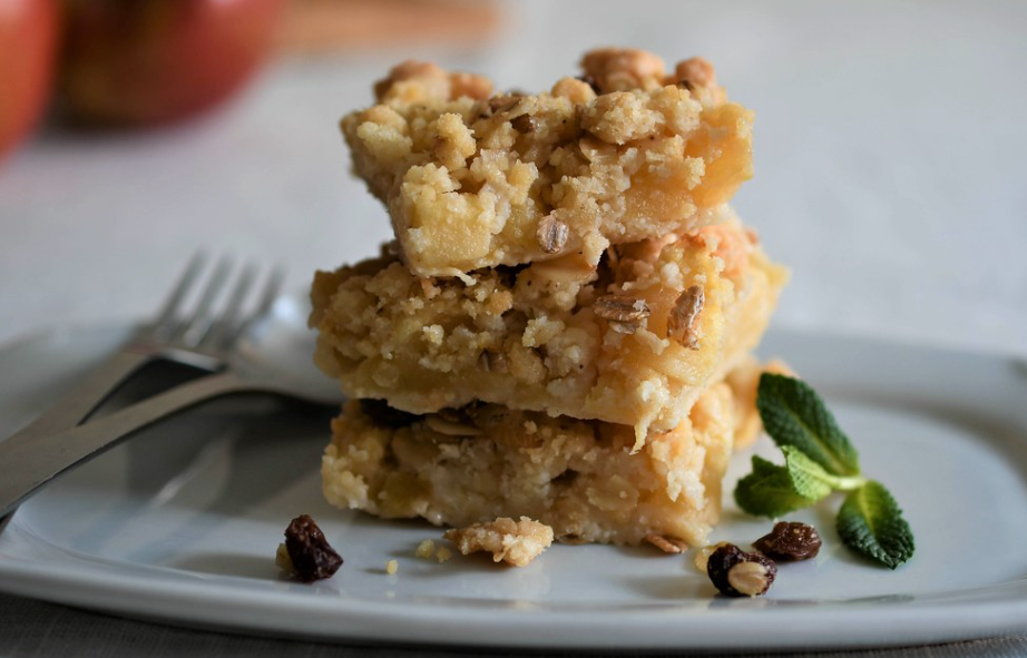 Pasteles de manzana estilo crumble