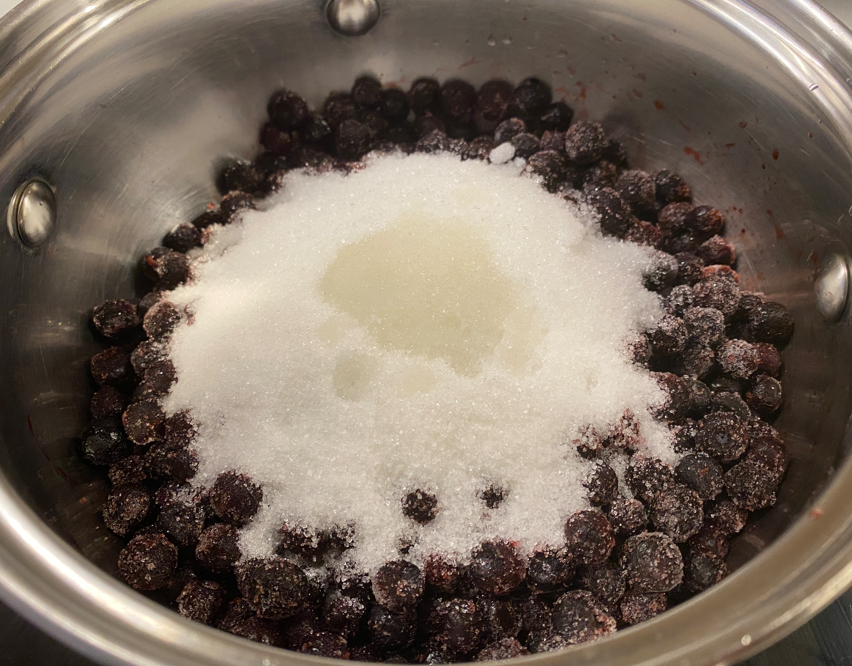Mousse de arándanos