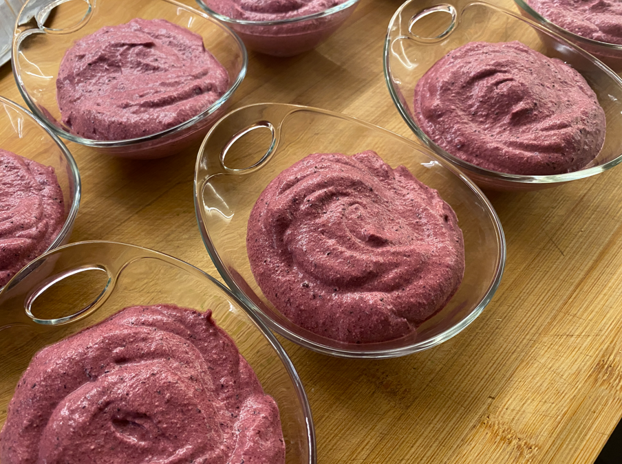 Mousse de arándanos