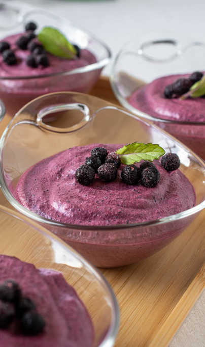 Mousse de arándanos