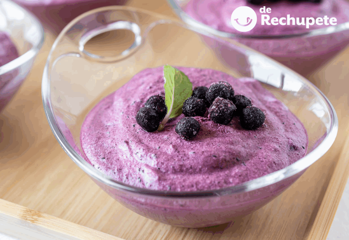 Mousse de arándanos