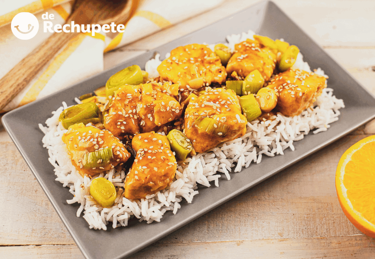 Pollo a la naranja al estilo chino