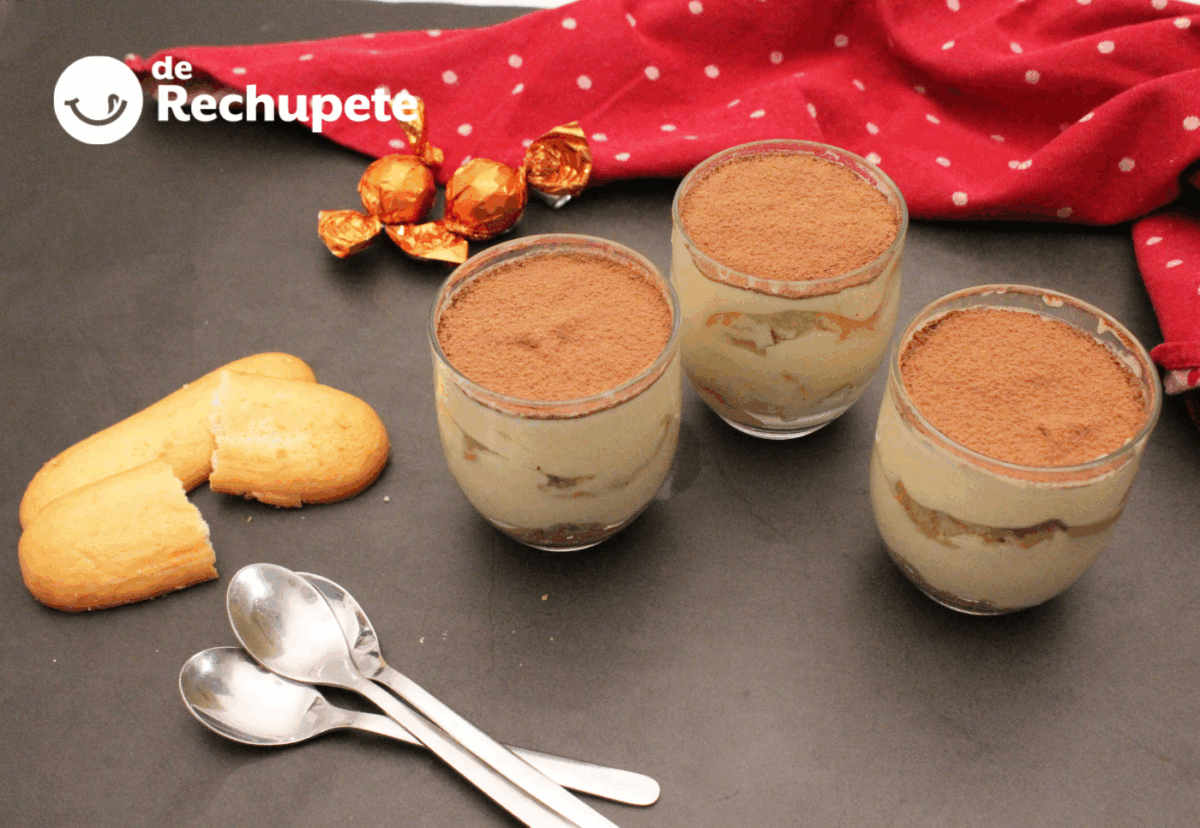 Tiramisú en vasitos. El postre individual perfecto para una celebración