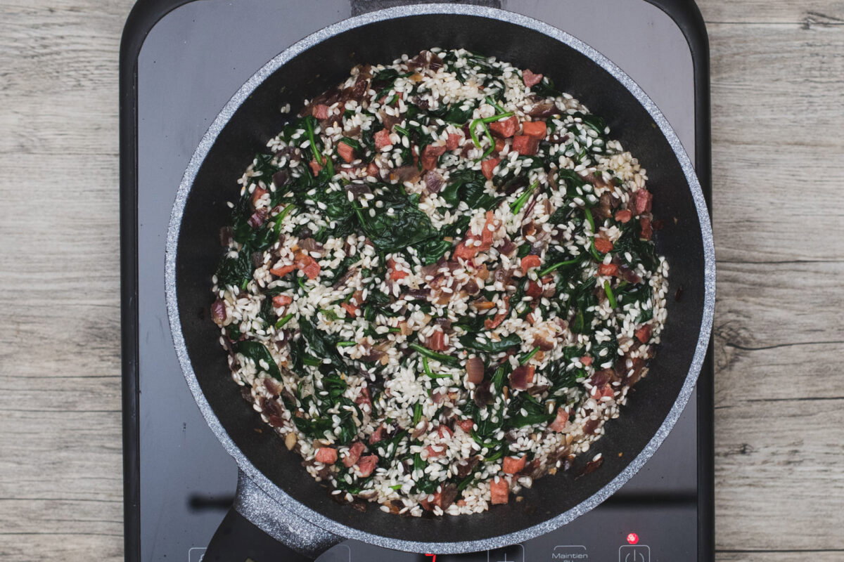 Albóndigas de arroz, espinacas y jamón paso 10
