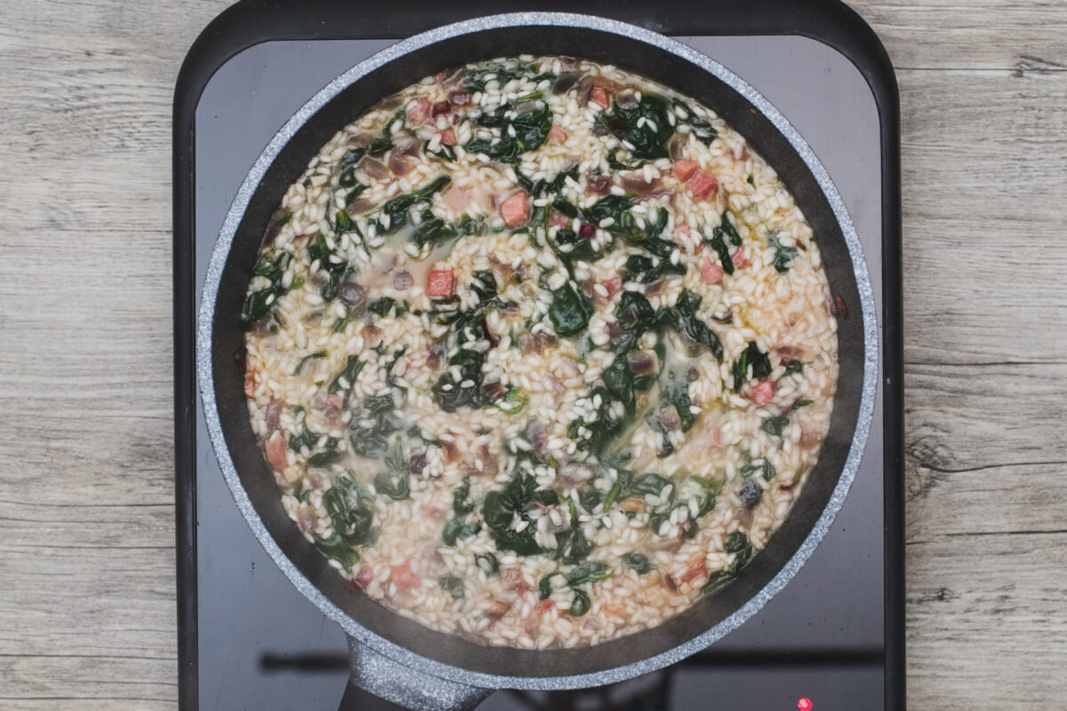 Albóndigas de arroz, espinacas y jamón paso 13