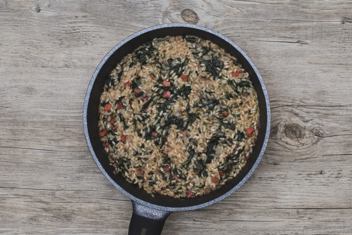 Albóndigas de arroz, espinacas y jamón paso 16