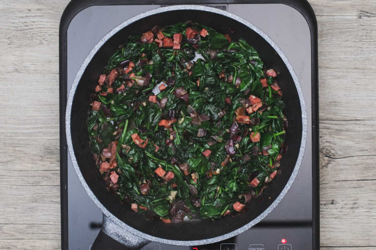 Albóndigas de arroz, espinacas y jamón paso 8