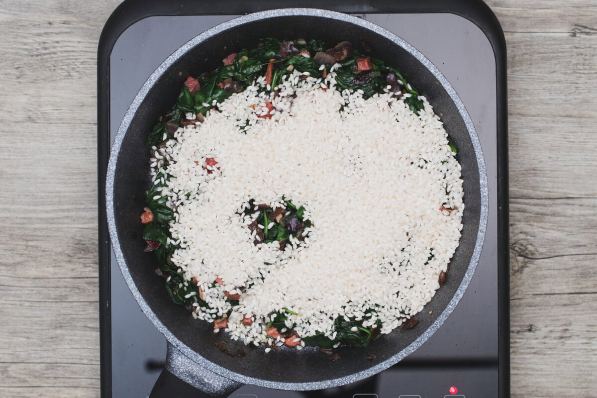 Albóndigas de arroz, espinacas y jamón paso 9