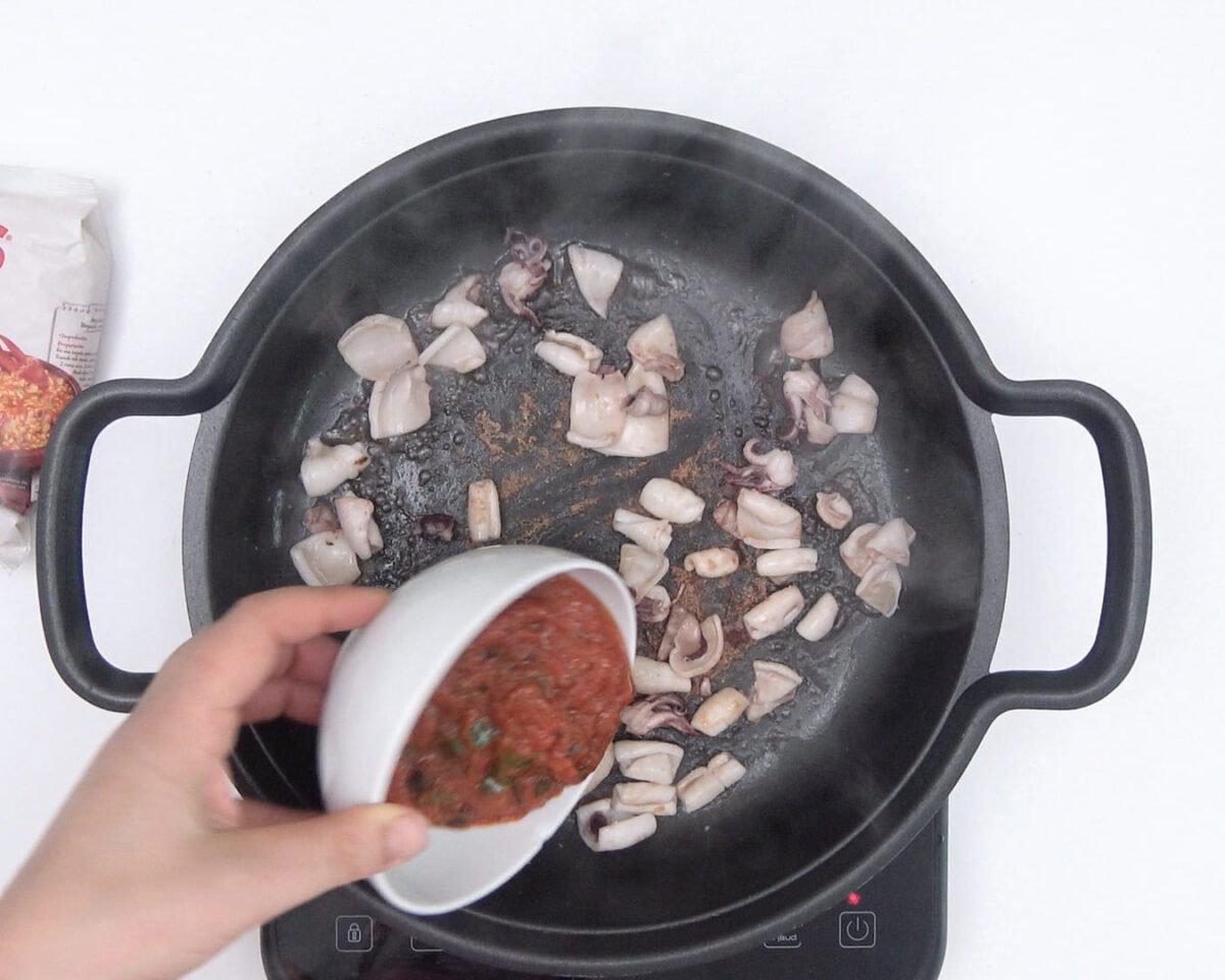 Arroz caldoso de marisco paso 17